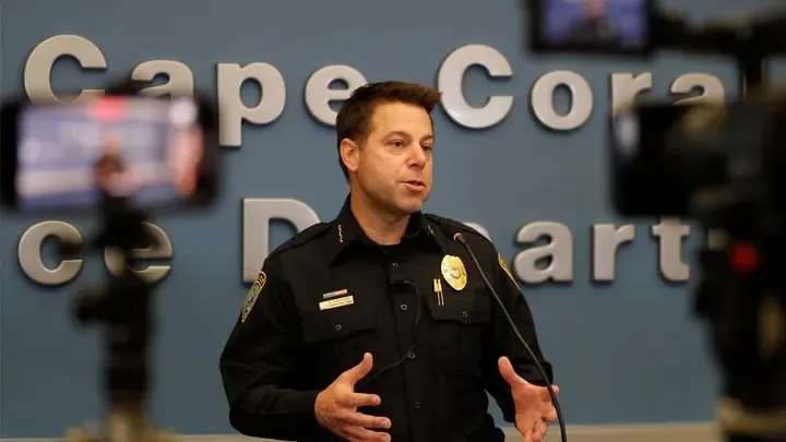 Cape Coral Police Chief Anthony Sizemore, whose department is now working the case as an active homicide.